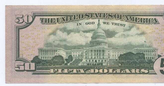 Vad är värdet av en 1990 USA 50 dollarsedel?