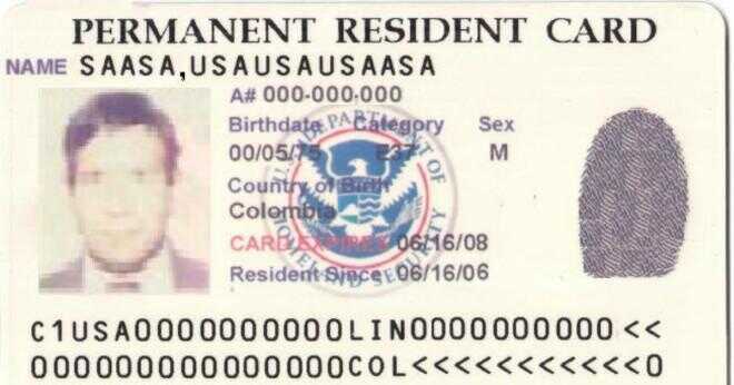 Vad innebär en permanent resident card utgångsdatum?