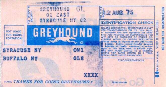 Hur mycket skulle det kosta för en biljett på en Greyhound från Baltimore till Houston?