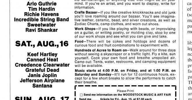 Vilka låtar Richie Havens utföra som den första akten på Woodstock?