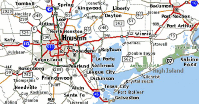Hur många miles från Galveston TX till McAllen TX?