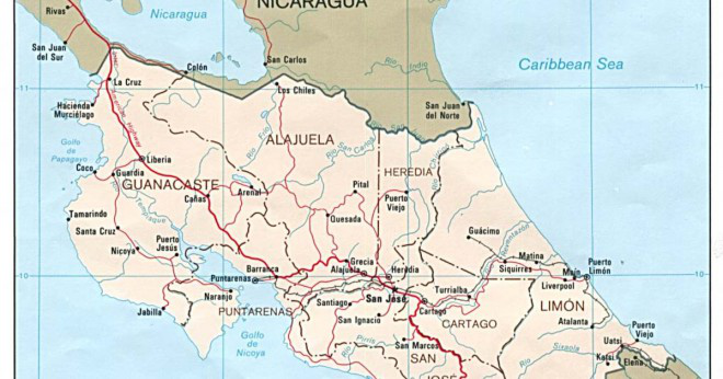Vilka länder gränsar Costa Rica?