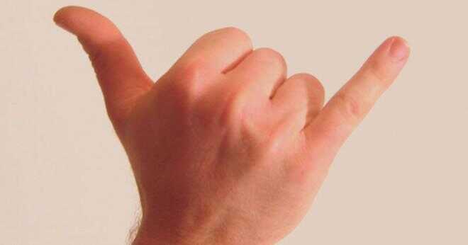 Vad betyder symbolen hand med din pinky och tummen?