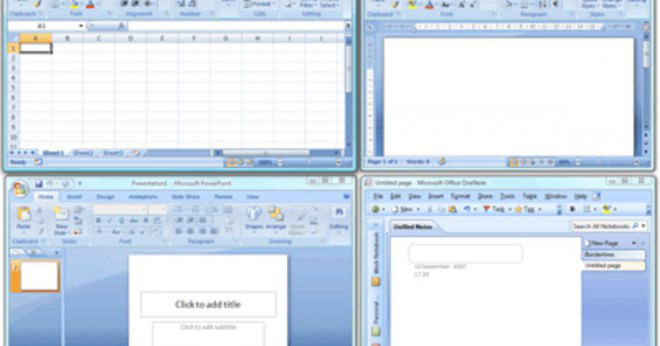 Delar av MS Excel 2007 och deras funktioner?