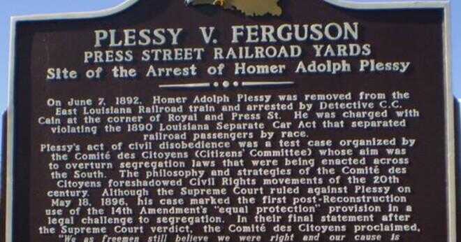 Där Plessy vs Ferguson fallet sker?