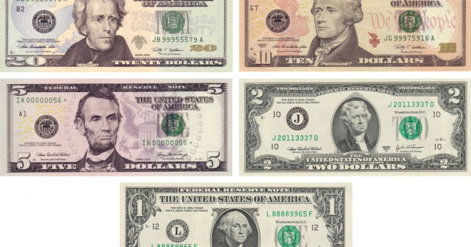 Vad är värdet av två dollar bill tryckt på 1970-talet?