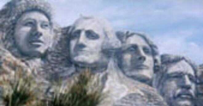 Vilket år skulptera presidentens ansikten på Mount Rushmore började?