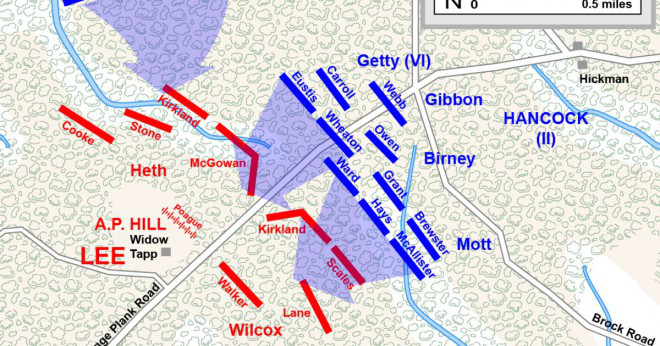 Vad striden av inbördeskriget utkämpades på maj 5 1864?