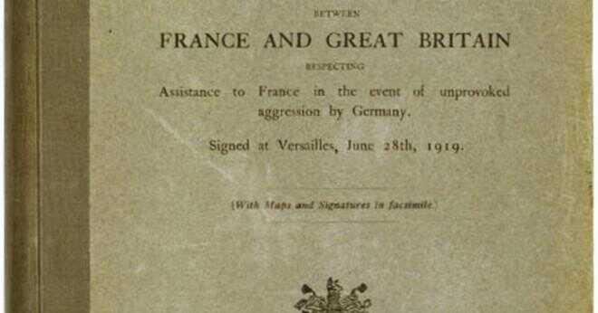 Vad har fördrag av Versailles har att göra med 2: a världskriget?