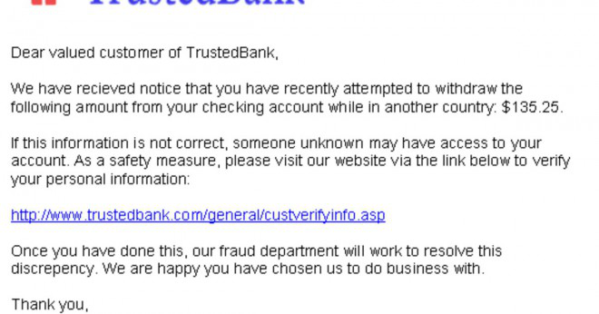 Hur vidarebefordrar du en phishing e-post till Bank of America?