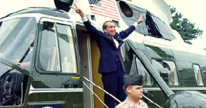 Vem var den Amerikanske presidenten efter Richard Nixon avgick?