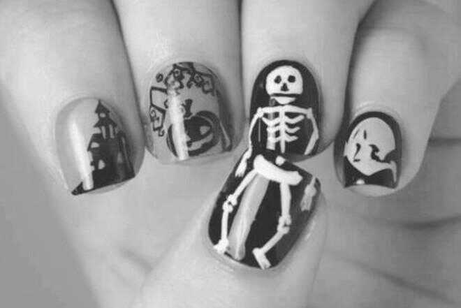 Spooky men vackra Halloween nailart bör du prova i år