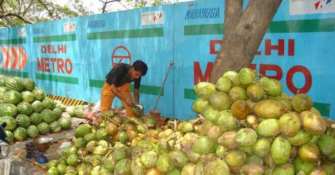 Vad är vätskan inuti unga kokosnötter används som ett substitut för?