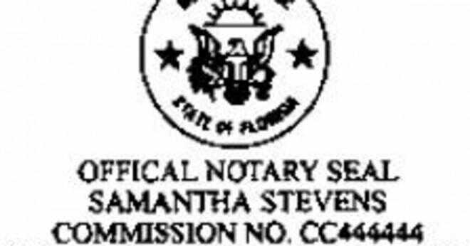 Behöver en notarius publicus stämpel vara präglade?