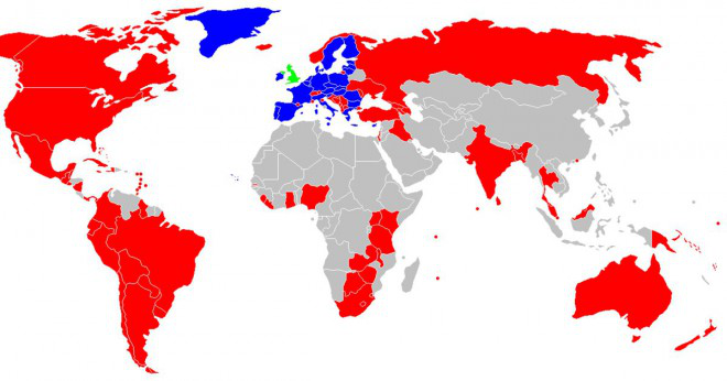 Vilka länder har utlämningsavtalen med Storbritannien?