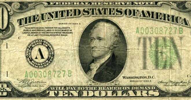 Vad är värdet av en 1950 US 10 dollar bill?