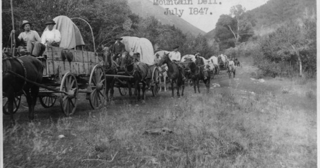 Vilken väg följde den Mormon Trail väster?