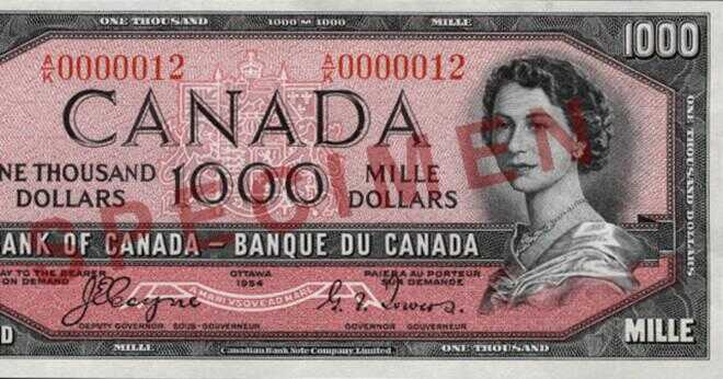 Vad är värdet av en 1954 100 kanadensiska dollarsedel i Kanada?