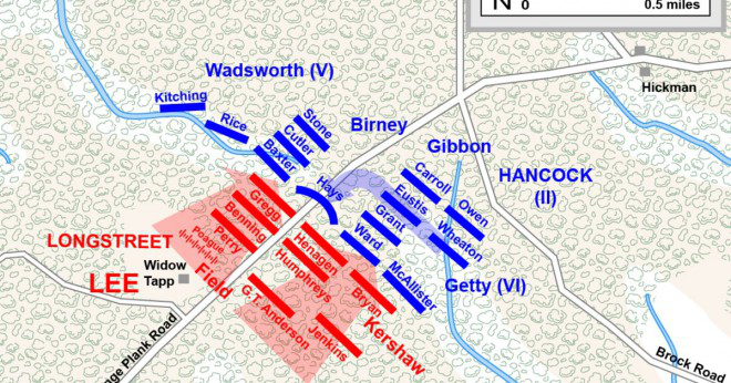 Vilken väg har unionen och confederate trupper följa från slaget vid öknen till belägringen av petersburg?