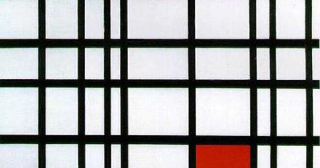 Vilka medel använder Piet Mondrian?
