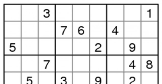 Hur löser man ett '' Sudoku'' pussel?