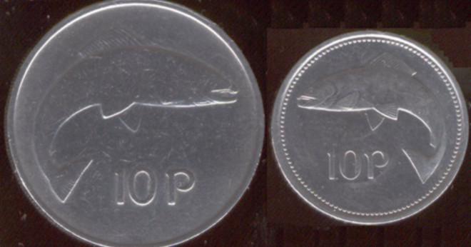 Vad är värdet av ett 1975 Irland 10 Pence mynt?